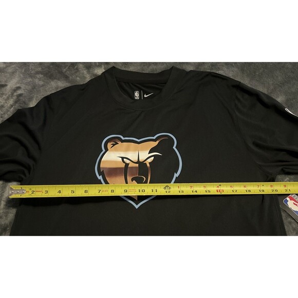 Medium NIKE MEMPHIS GRIZZLIES CITY EDITION LS SHOOTING Shirt BLACK DN8499-010 - Picture 9 of 10